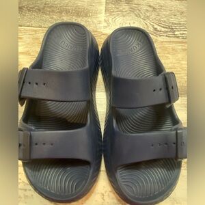 KuaiLu Womens Recovery Sandals Slides Blue Comfort Slip On Size 8.5